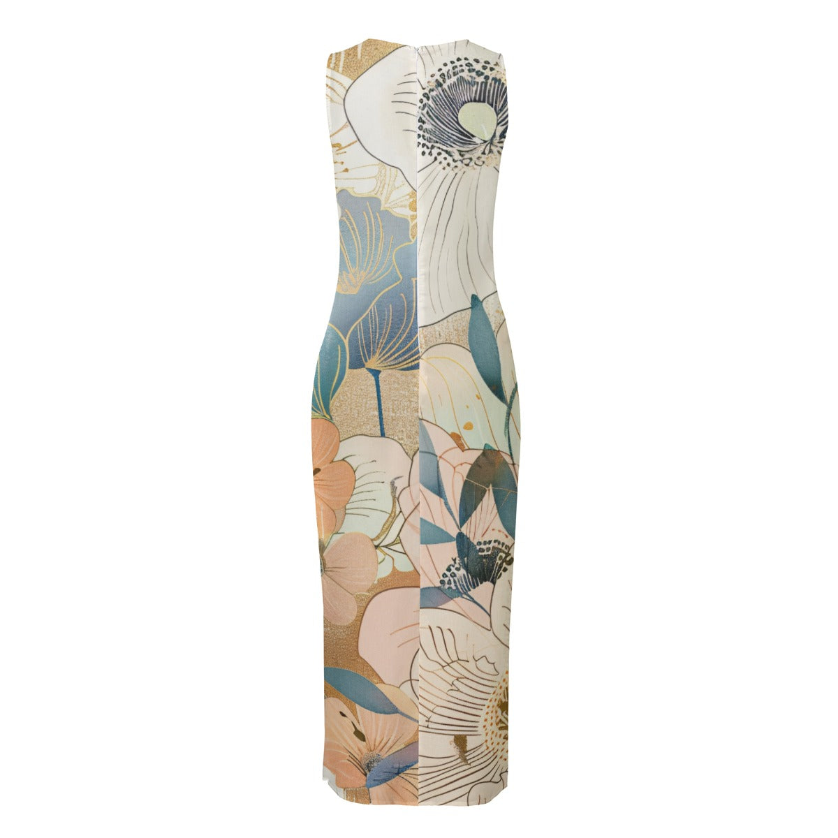 Women's Beach Perspective Chiffon Sleeveless Dress(SET 8)