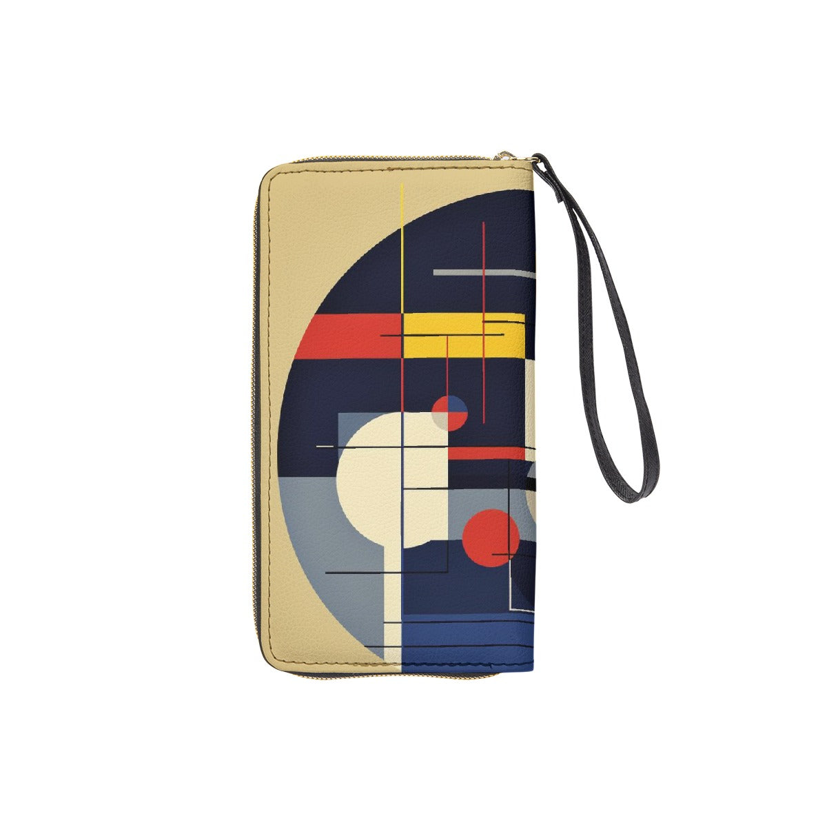 (E S) Long Wallet With Black Hand Strap