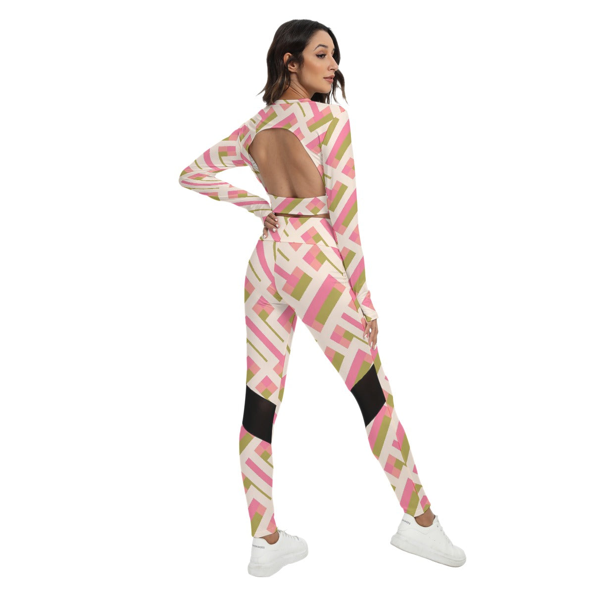 Women's Sport Set With Backless Top And Leggings
