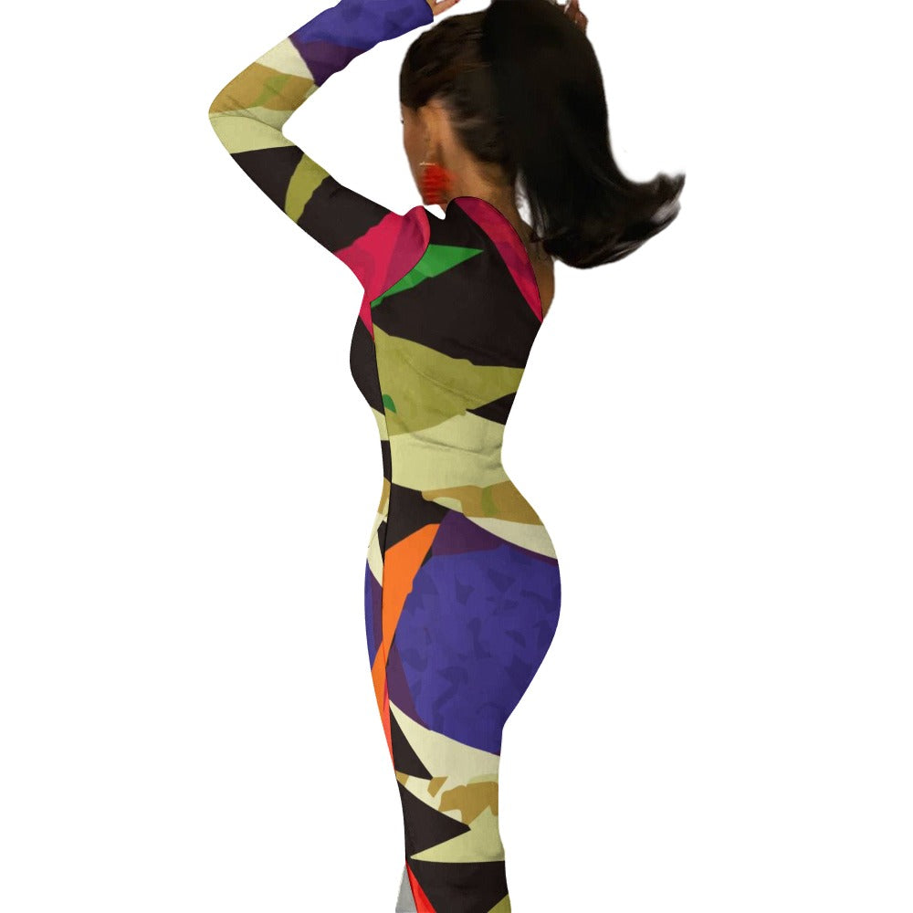 Half Sleeve Slit Dress