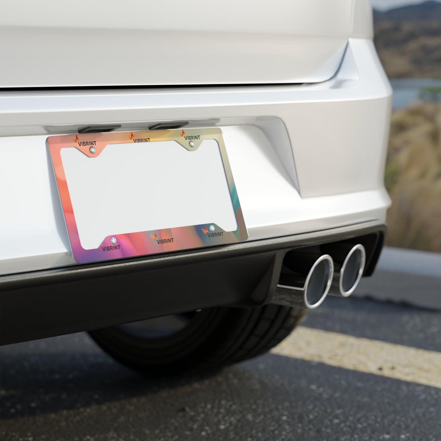 VIBRINT (5) Metal License Plate Frame