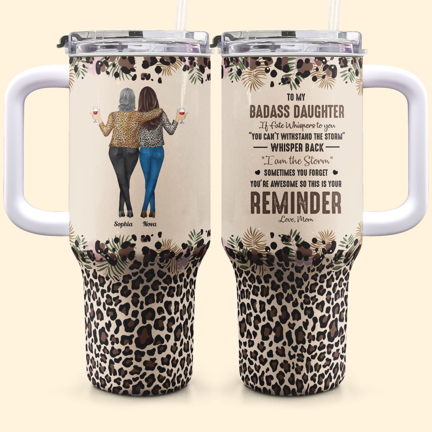 Personalized 40oz Tumbler With Straw