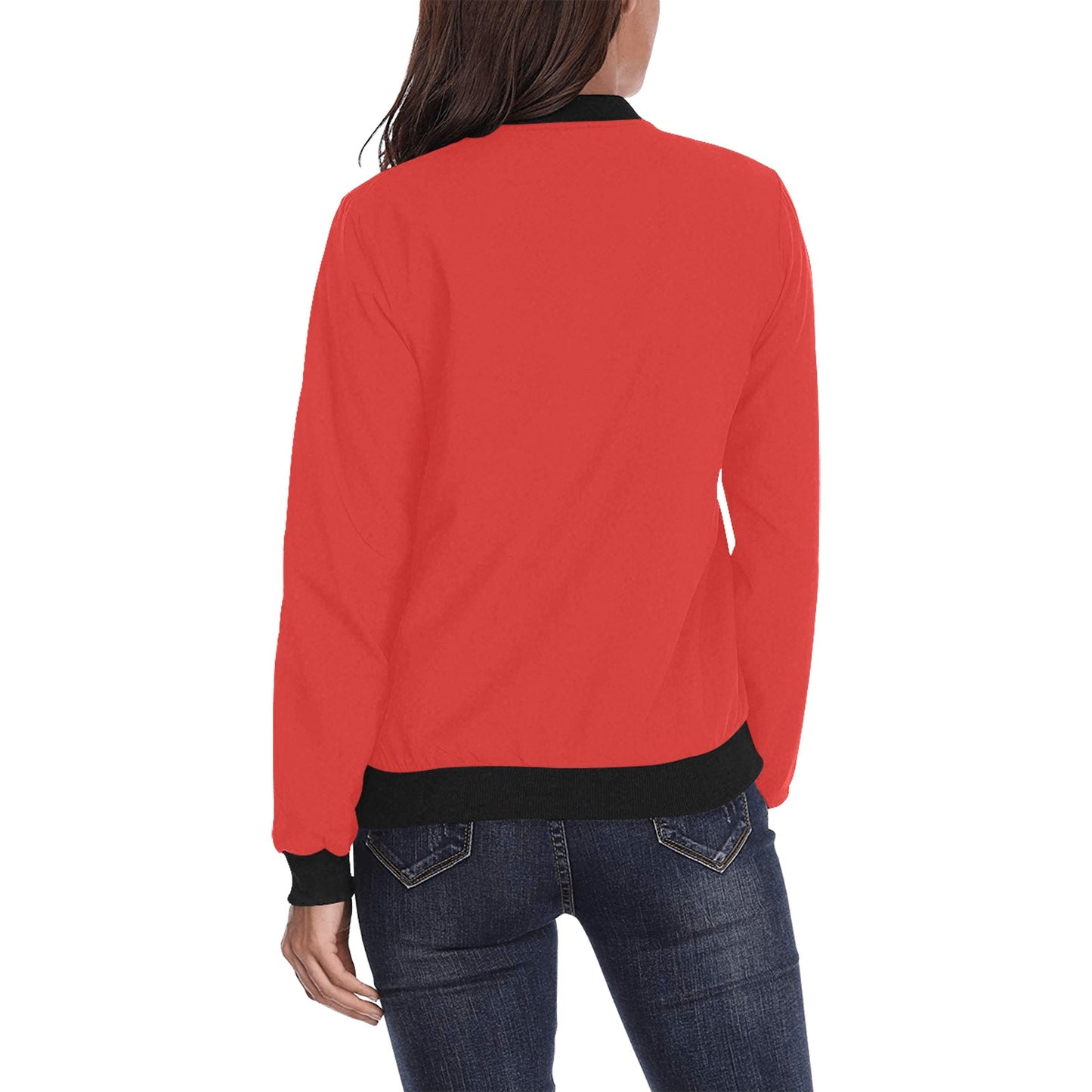 Women's All Over Print Bomber Jacket(Model H36)
