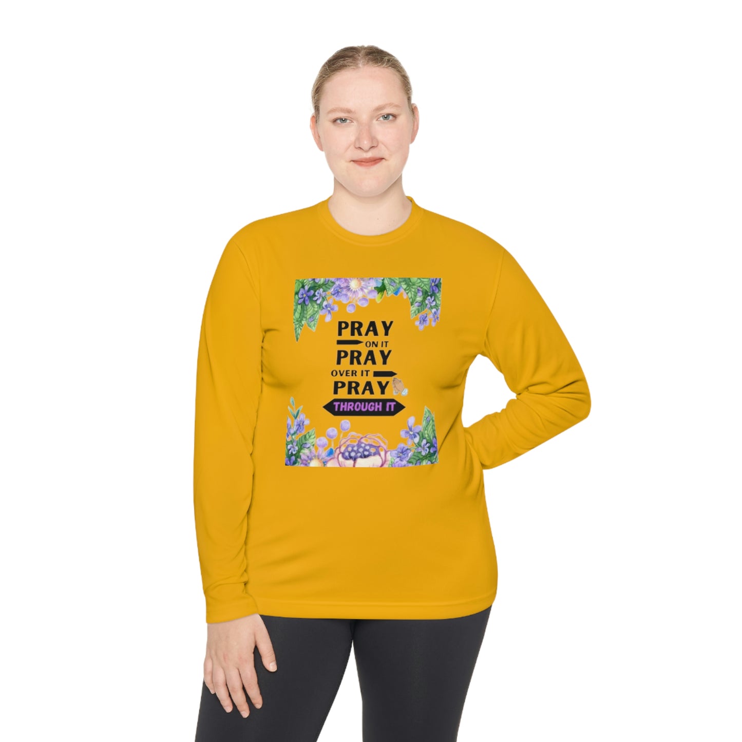 Women Pray On It Unisex Lightweight Long Sleeve Tee
