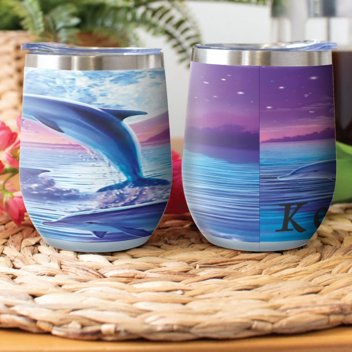 Dolphin Jumping in water -Stainless Steel Cup