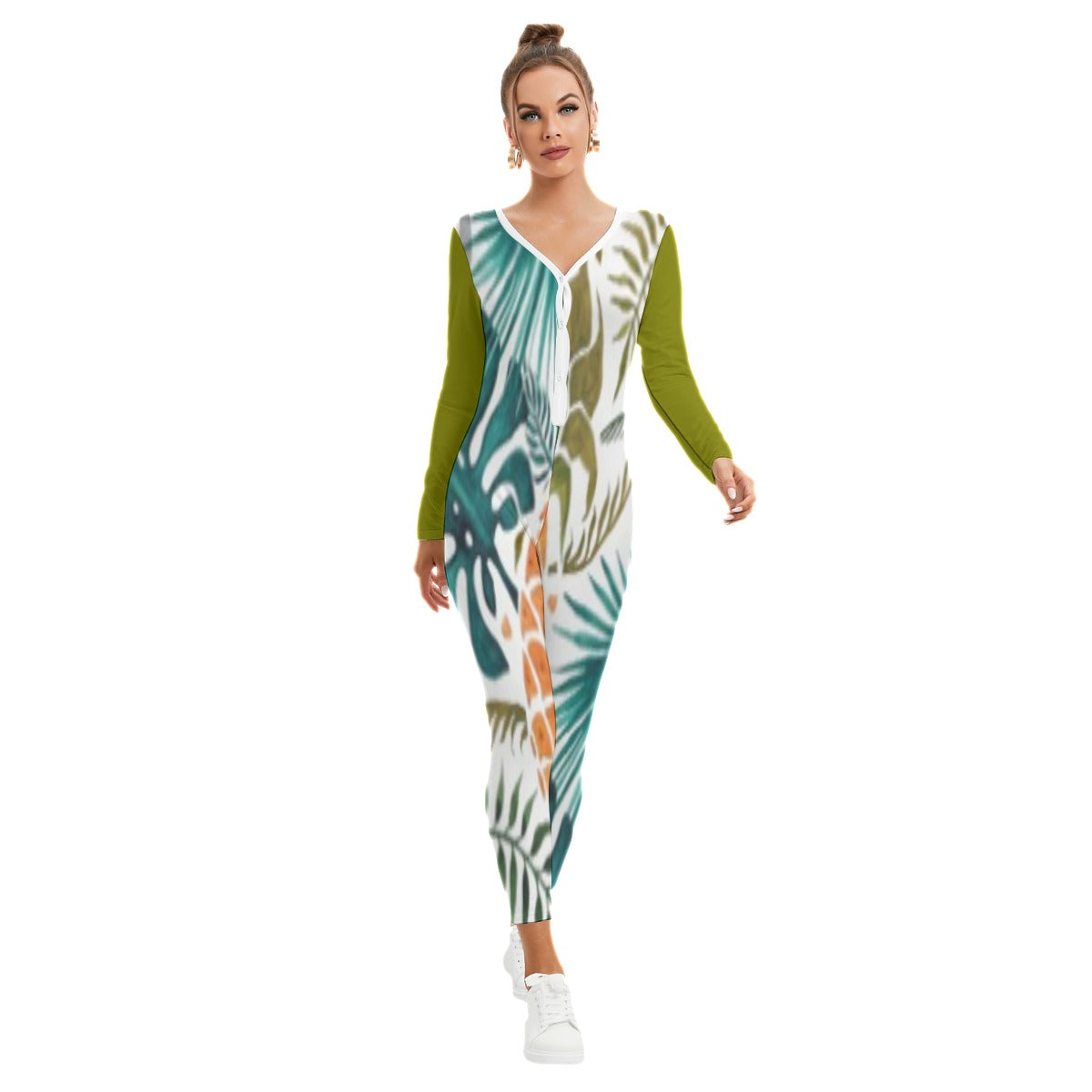 Women's Plunging Neck Jumpsuit
