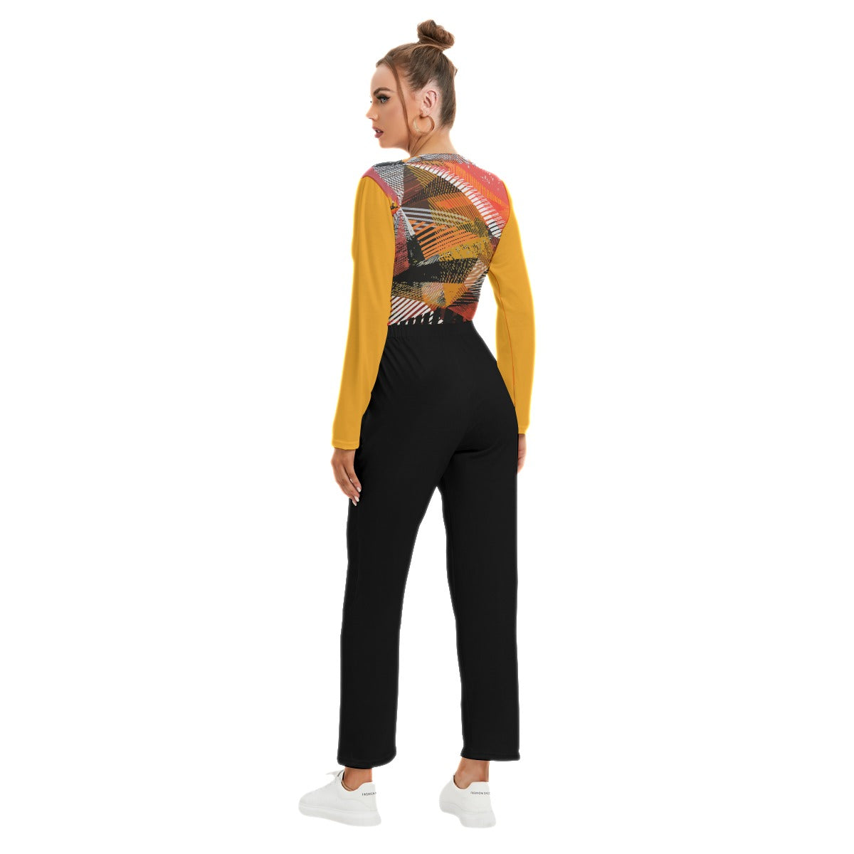 Women's V-neck High Waist Jumpsuit