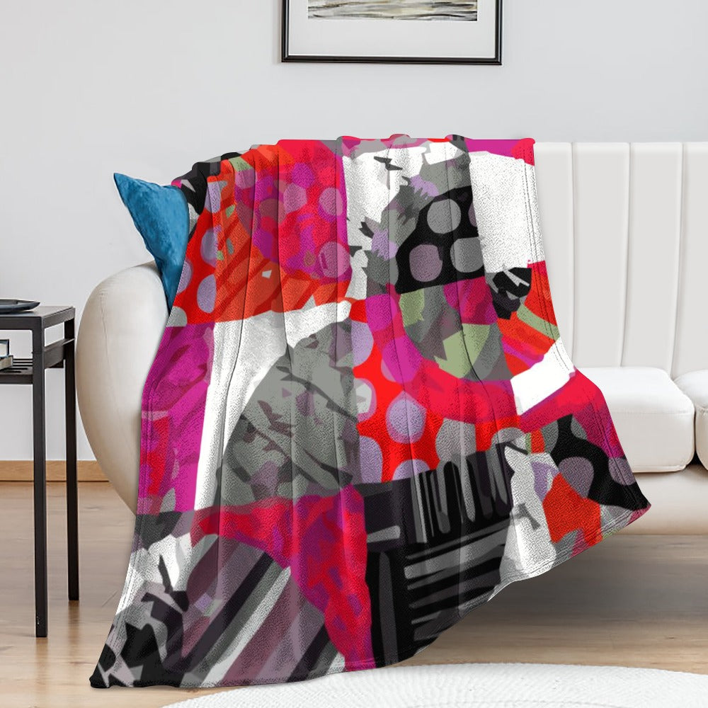 Abstract Flannel Blanket