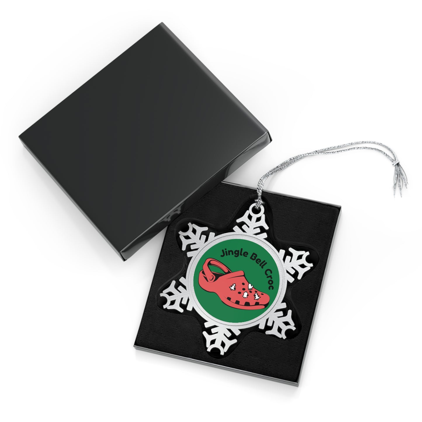Customized -Pewter Snowflake Ornament ( please email with JPG picture )