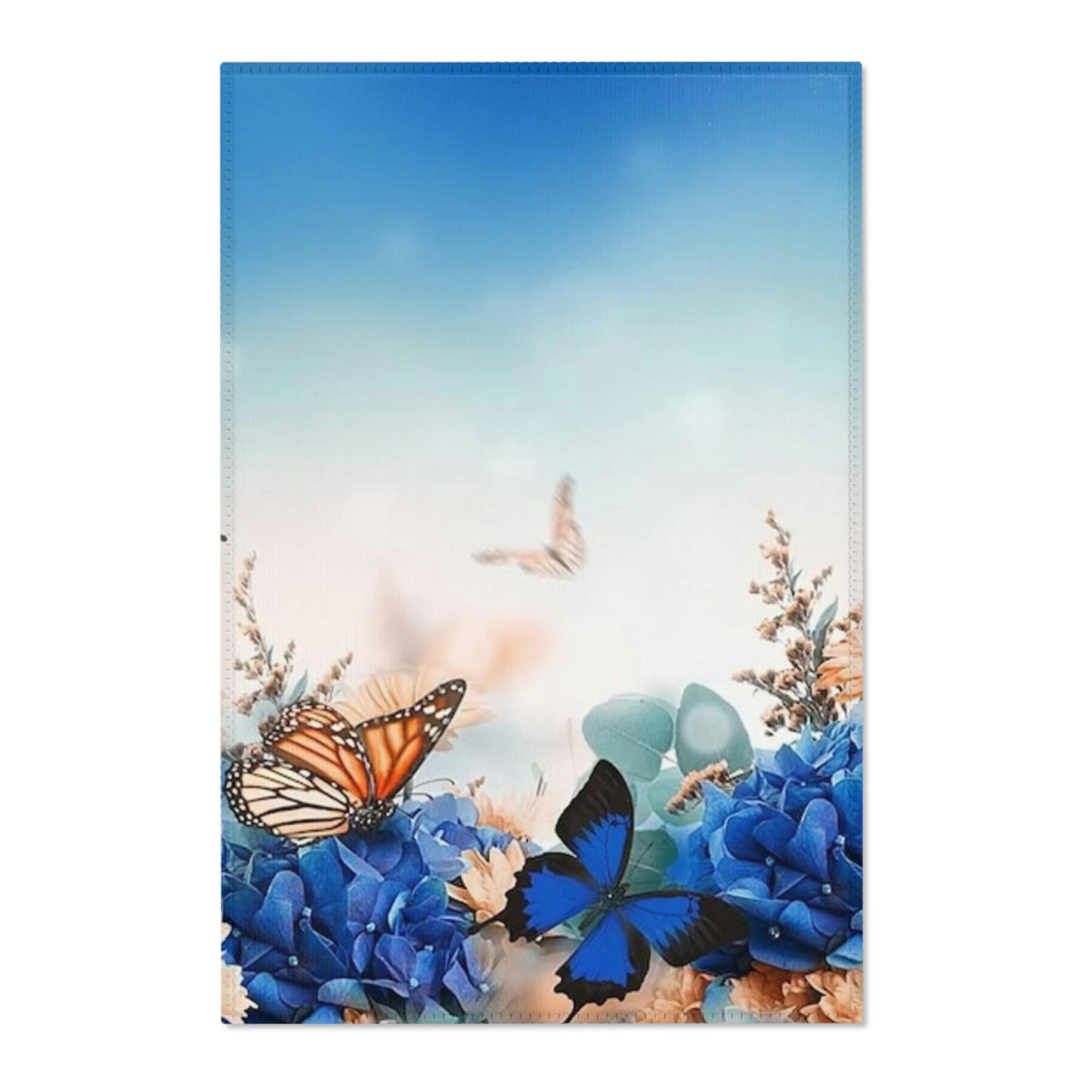 Butterfly & Flower Area Rugs