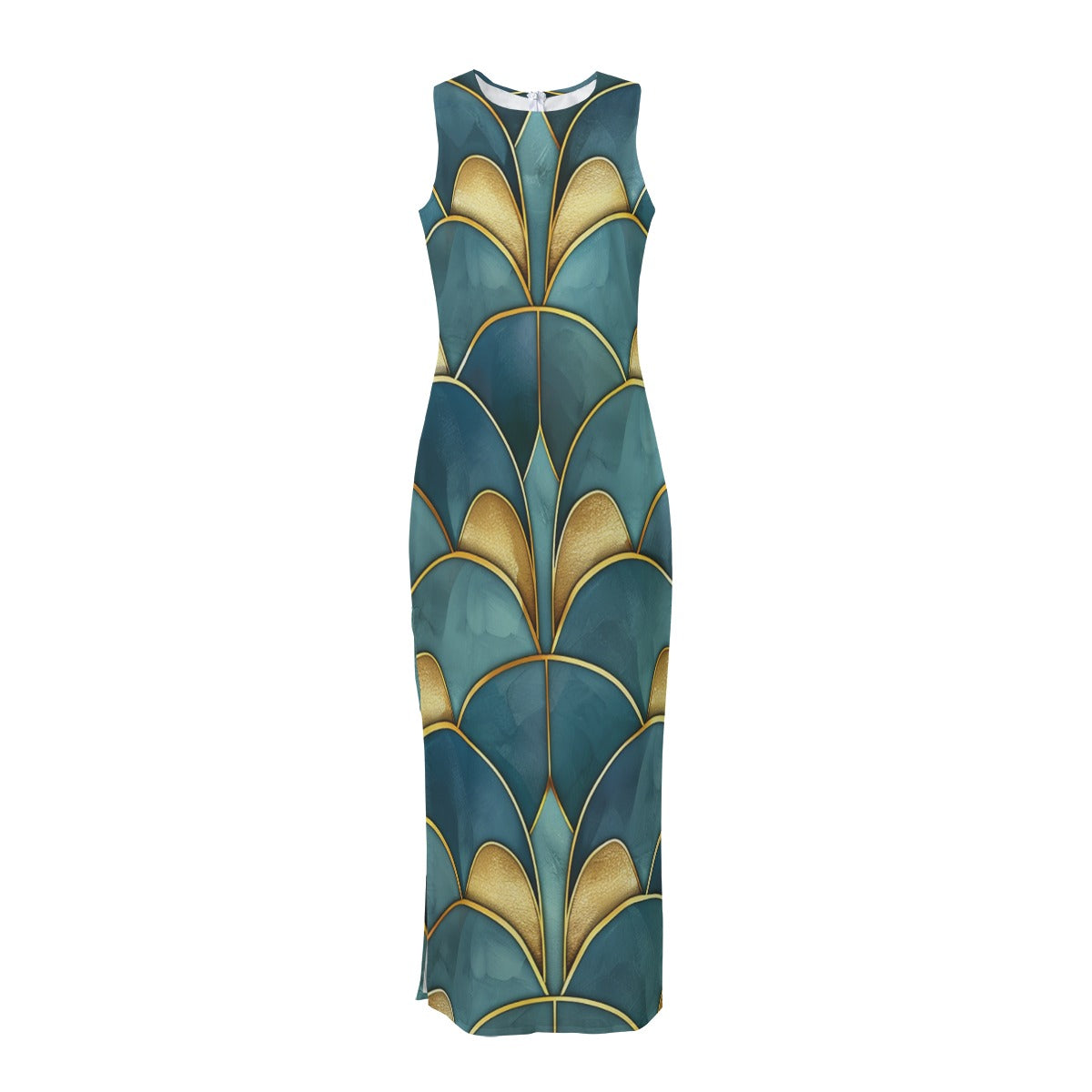 Women's Beach Perspective Chiffon Sleeveless Dress