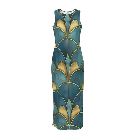 Women's Beach Perspective Chiffon Sleeveless Dress