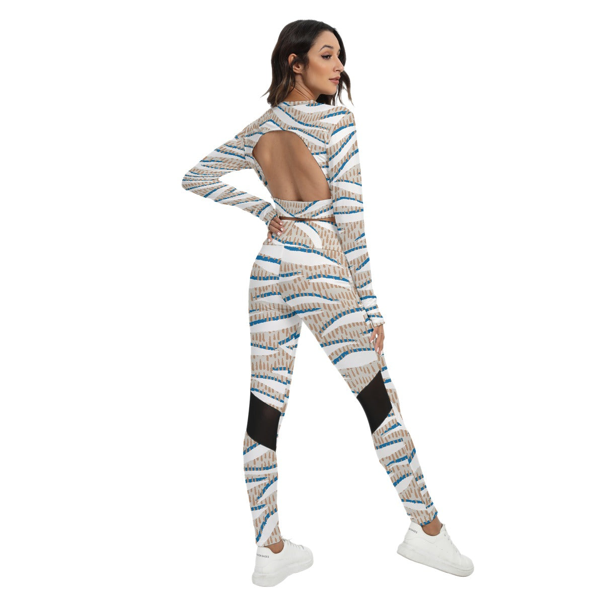 Women's Sport Set With Backless Top And Leggings