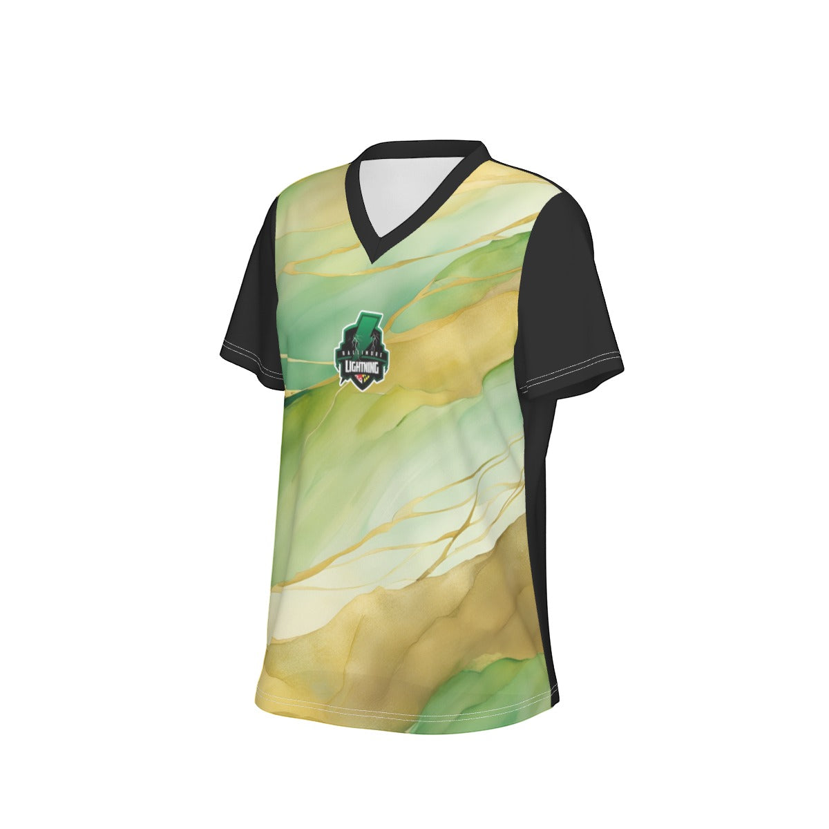 All-Over Print Women's V-Neck Sports T-Shirt