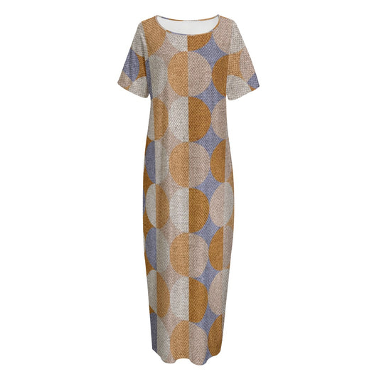 Women's Night Long Dress With Pocket