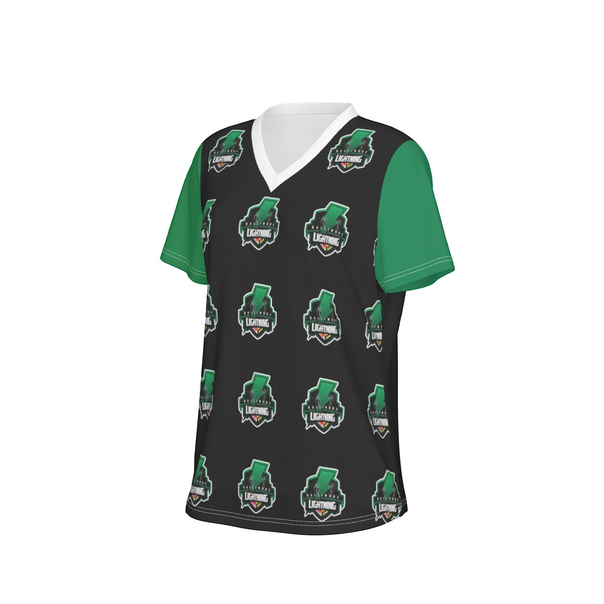 All-Over Print Women's V-Neck Sports T-Shirt