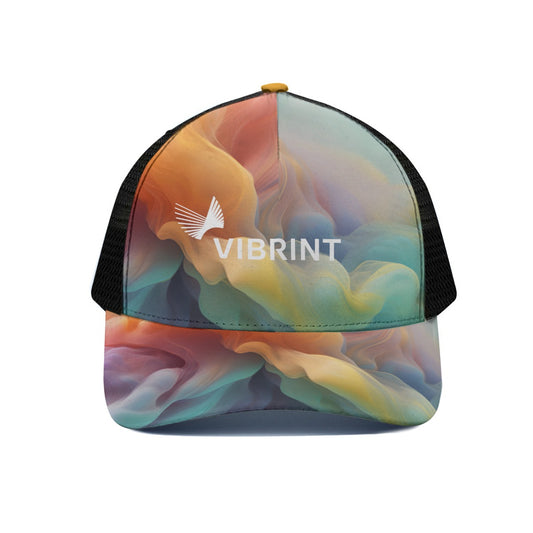 Unisex Trucker Hat With Black Half-mesh