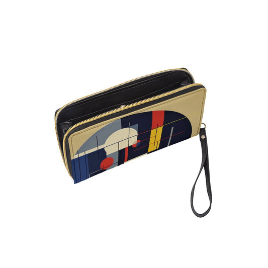 (E S) Long Wallet With Black Hand Strap