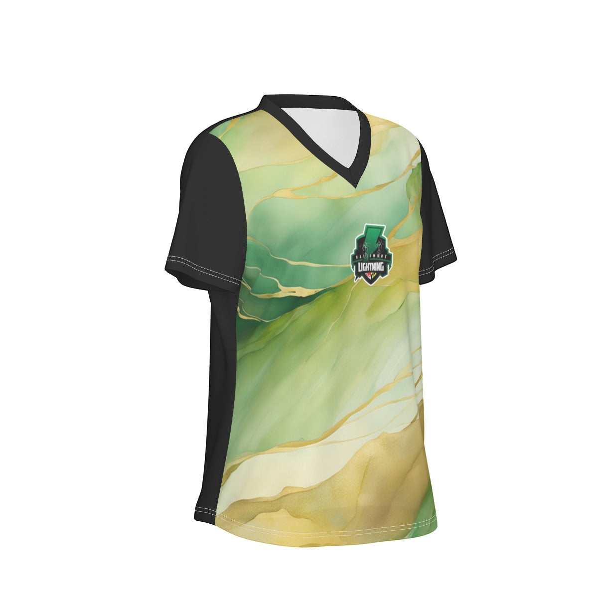 All-Over Print Women's V-Neck Sports T-Shirt