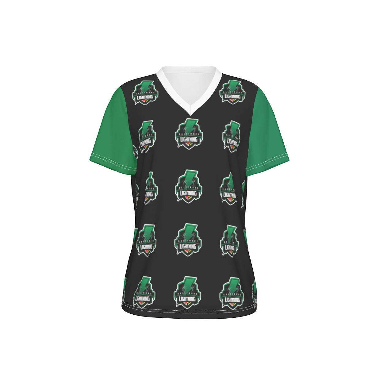All-Over Print Women's V-Neck Sports T-Shirt