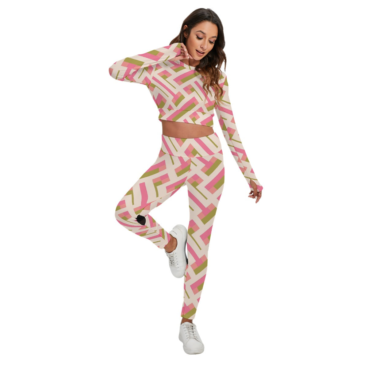 Women's Sport Set With Backless Top And Leggings