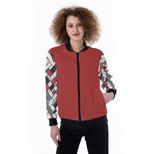 Women's Ribbed Stand-up Collar Jacket