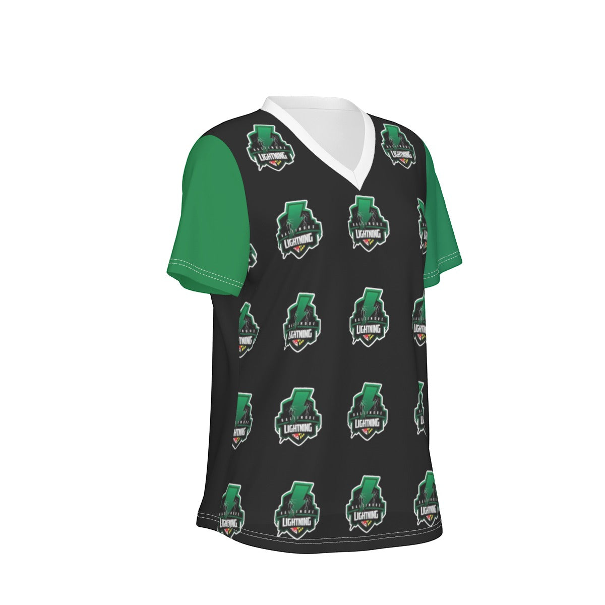All-Over Print Women's V-Neck Sports T-Shirt