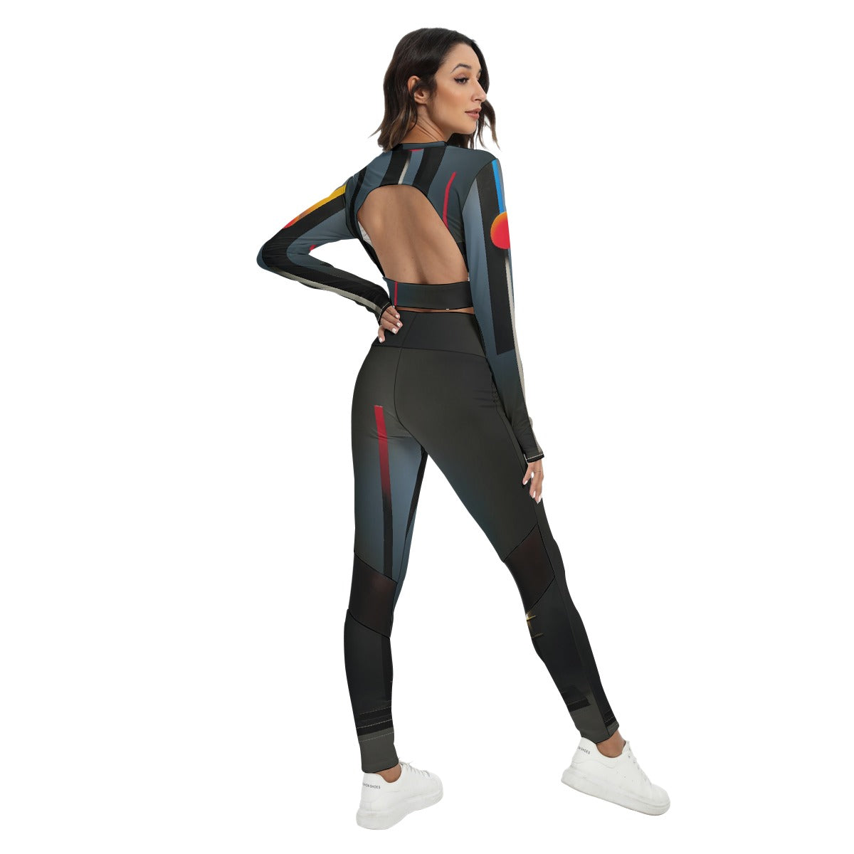 Women's Sport Set With Backless Top And Leggings