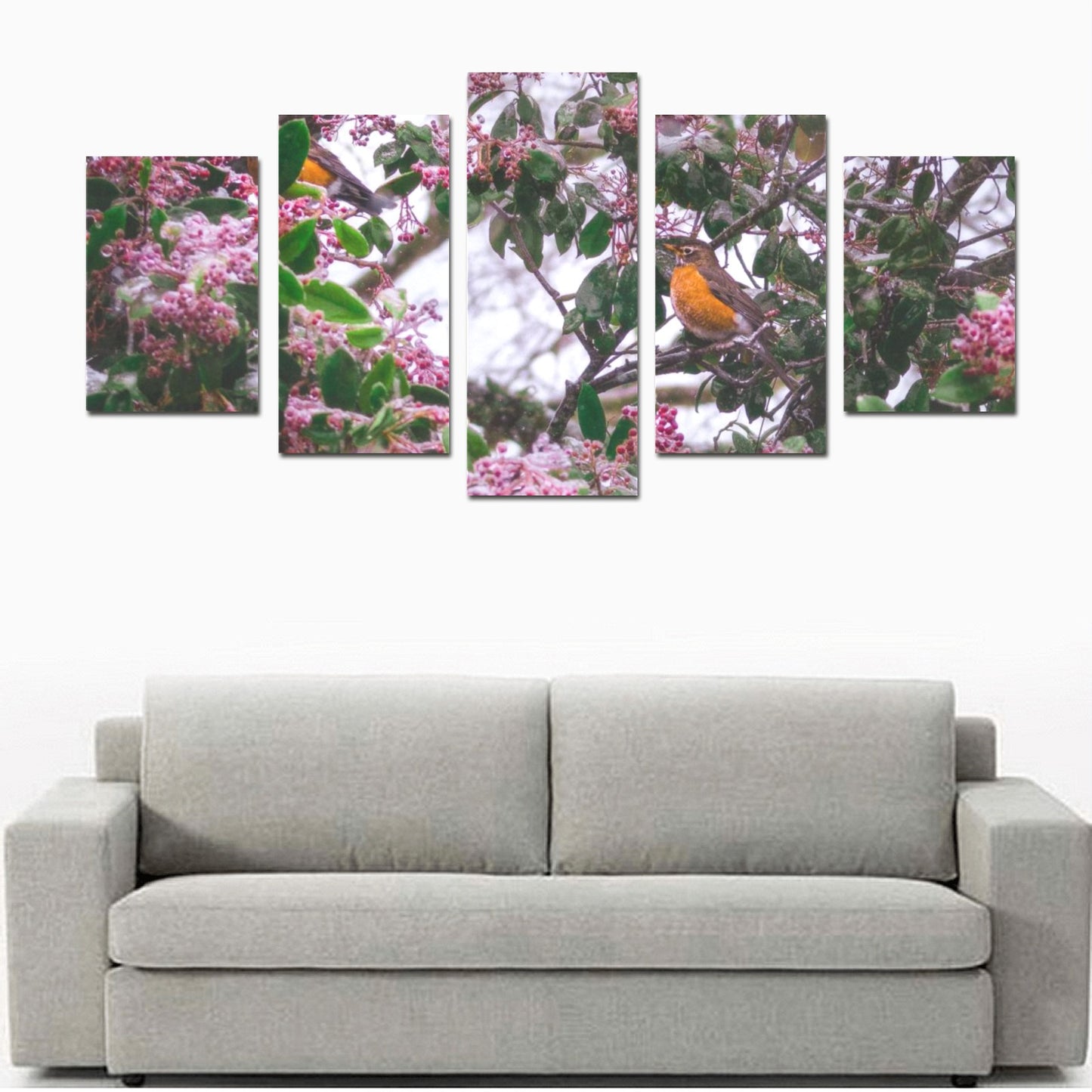 Canvas Wall Art Prints (No Frame) 5-Pieces/Set D