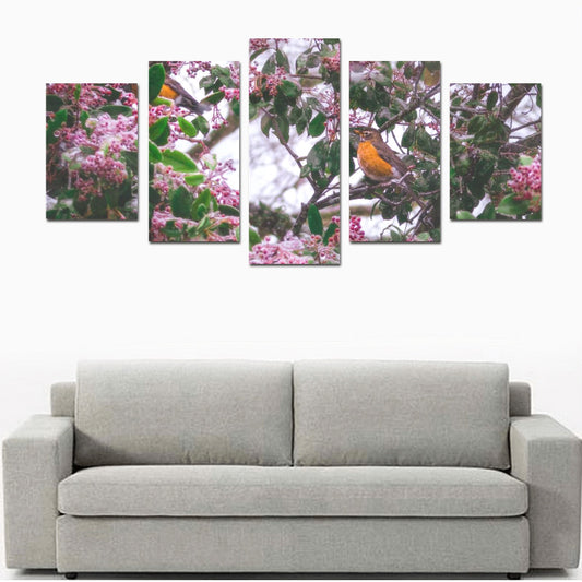 Canvas Wall Art Prints (No Frame) 5-Pieces/Set D