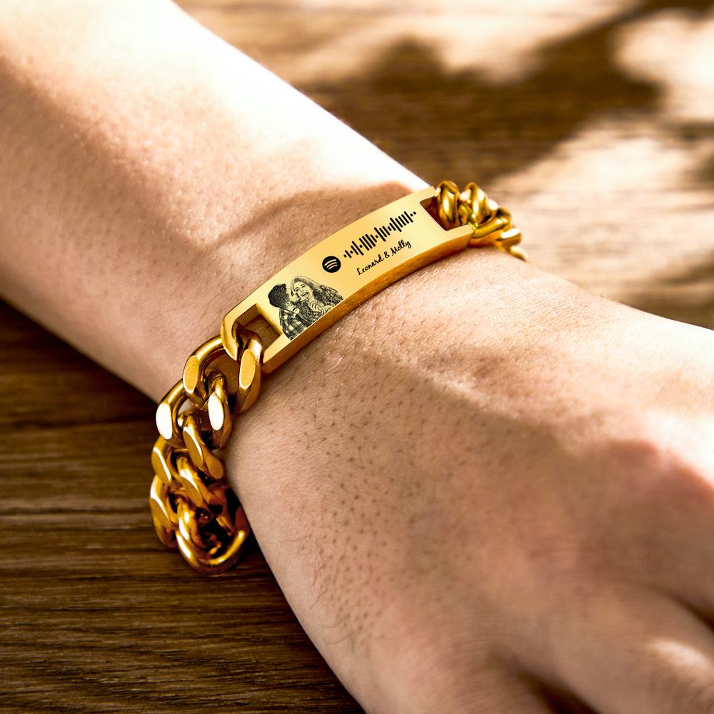Personalized Bracelet with Your Photo Perfect Anniversary Gift for Him