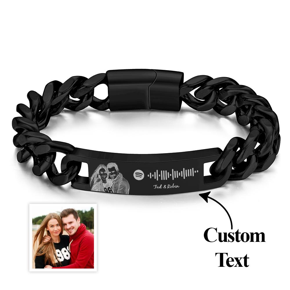 Personalized Bracelet with Your Photo Perfect Anniversary Gift for Him