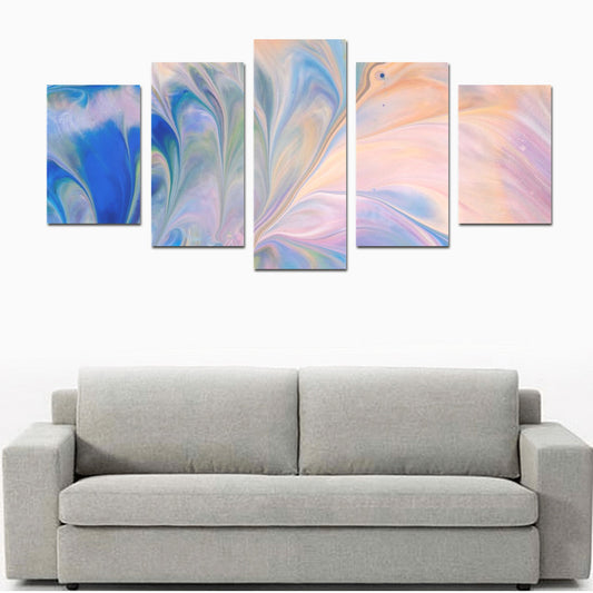 Canvas Wall Art Prints (No Frame) 5-Pieces/Set D