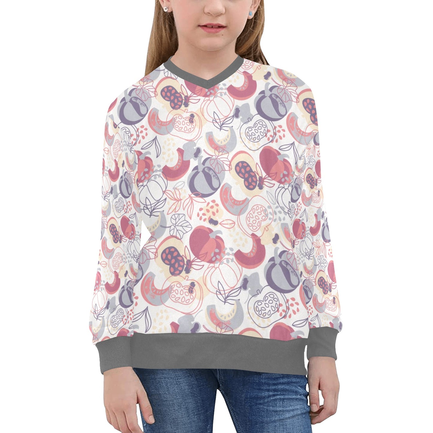 Girls' V-Neck Sweater