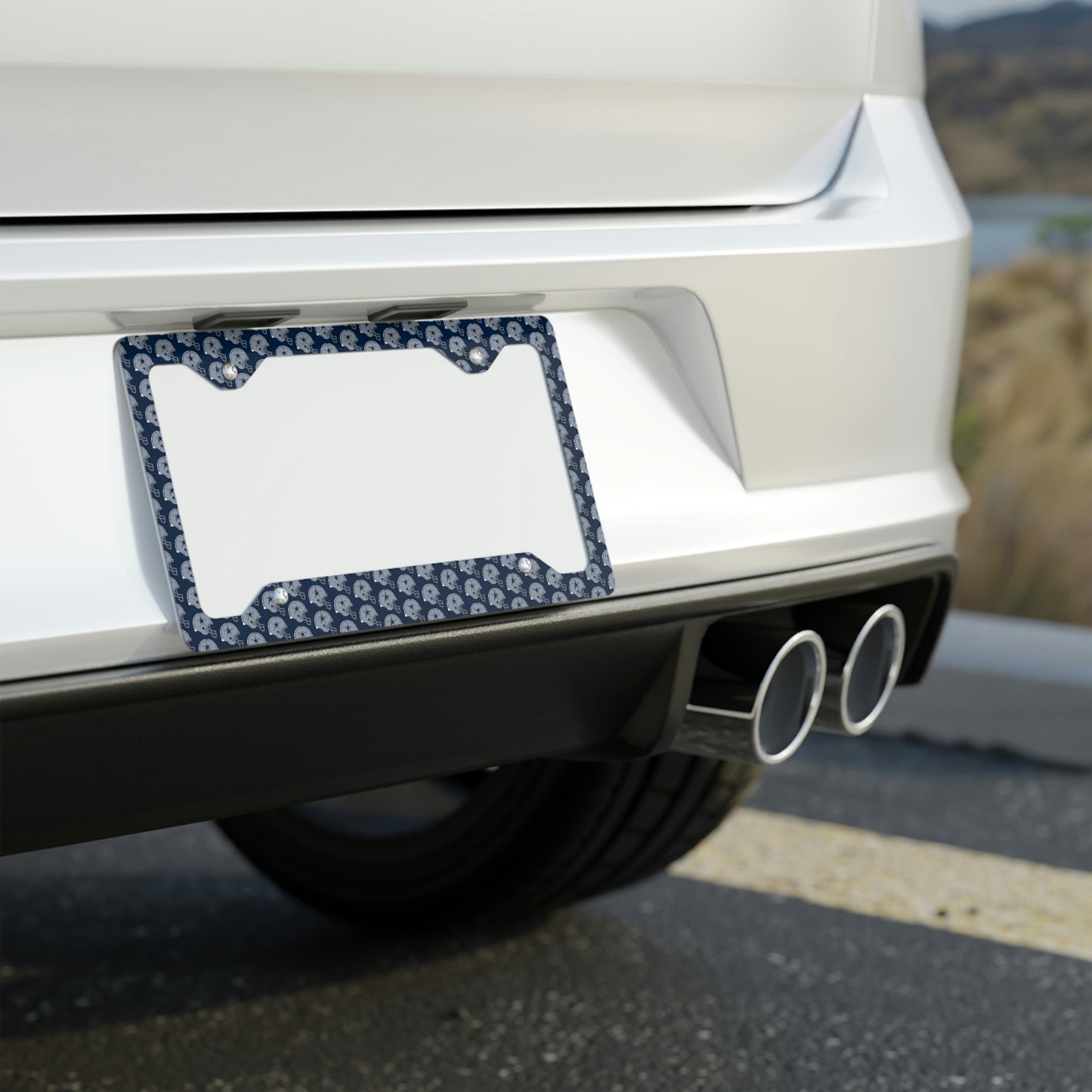 Cowboy Metal License Plate Frame