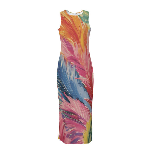 Women's Beach Perspective Chiffon Sleeveless Dress