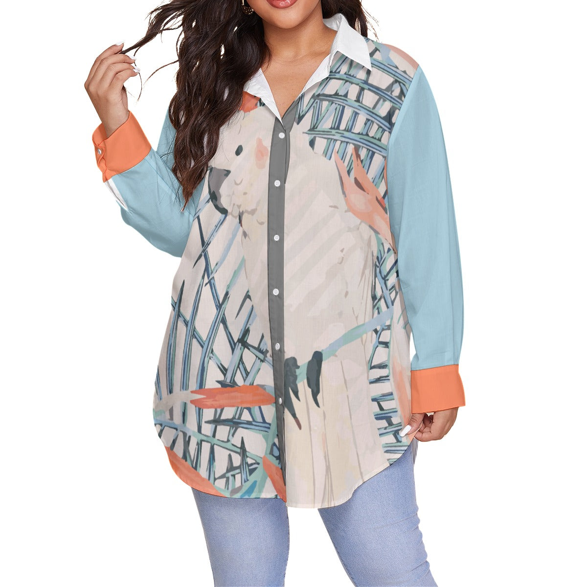 Exquisite Print Women long  Sleeve Shirt