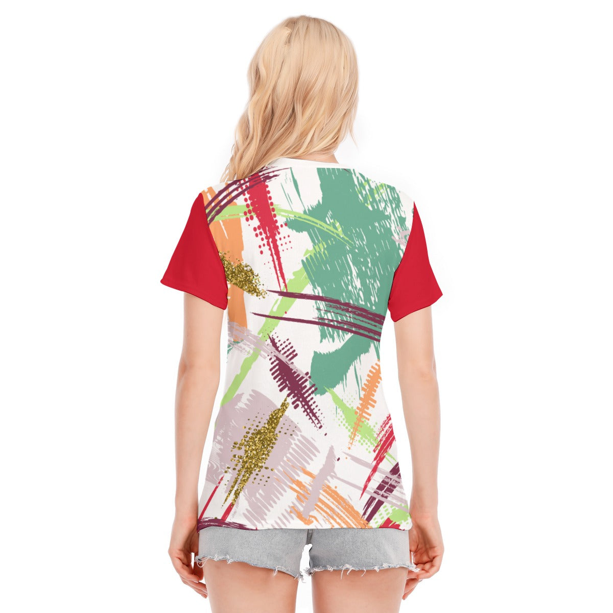 Multi-Color Abstract Round Neck T-Shirt | 190GSM Cotton