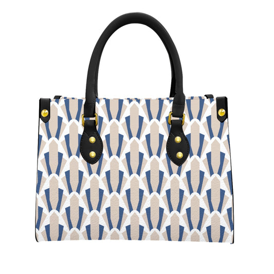 Women's  Printed Tote Bag With Black Handle