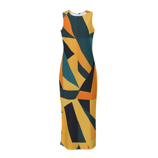 Women's Beach Perspective Chiffon Sleeveless Dress