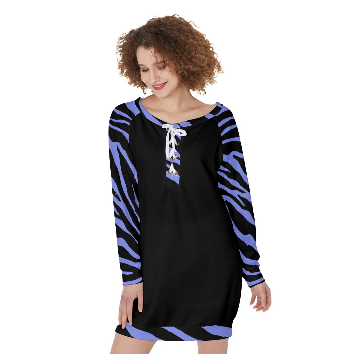 Jazzy Lace-Up Sweatshirt