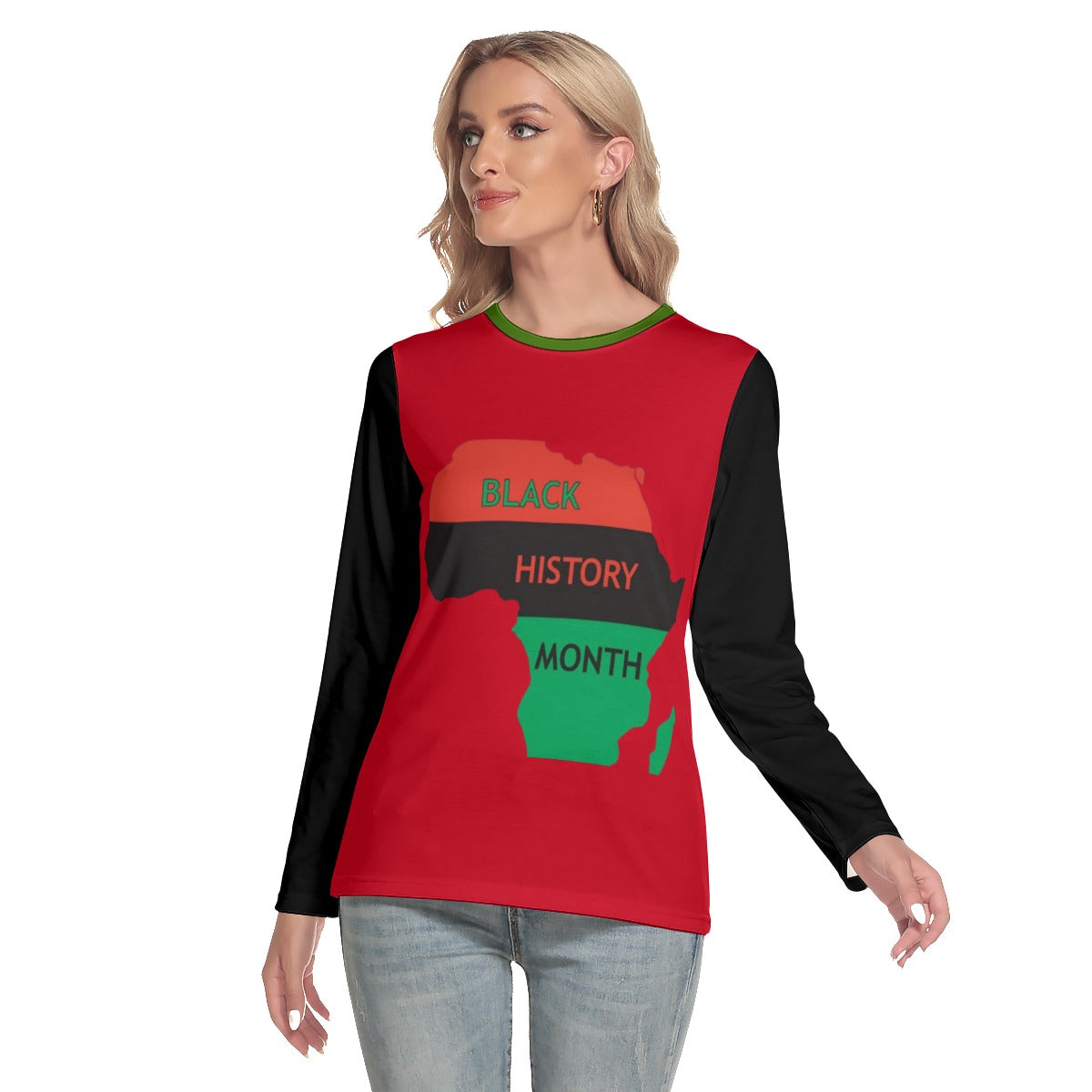 Black History Women's O-neck Long Sleeve T-shirt