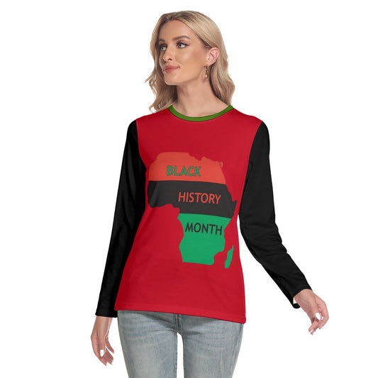 Black History Women's O-neck Long Sleeve T-shirt