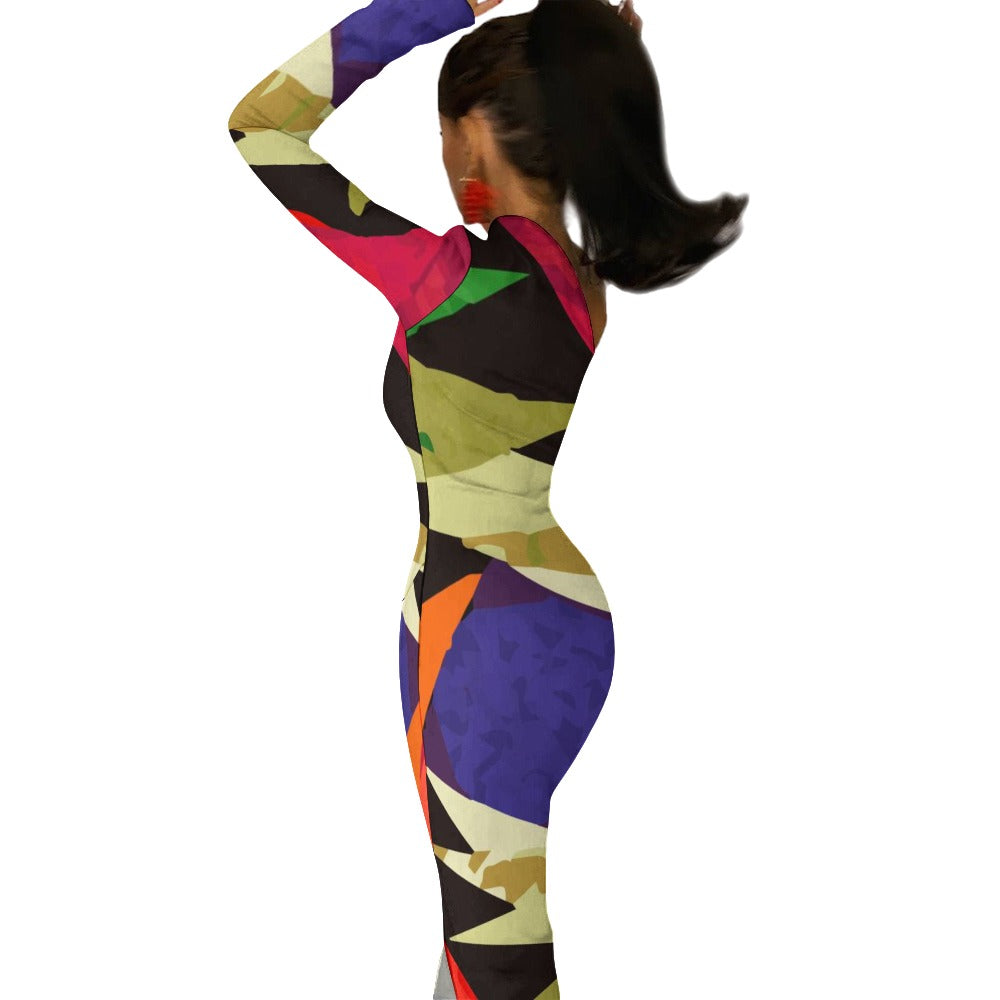 Chic women Half Sleeve Slit Dress