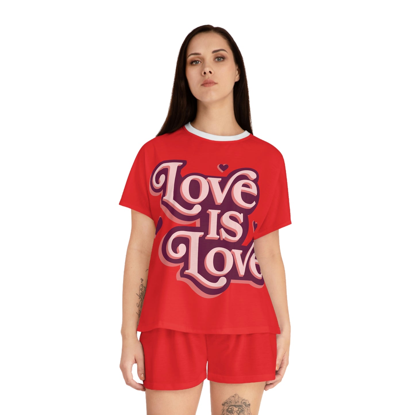 Women's Short Pajama Set (AOP) 1