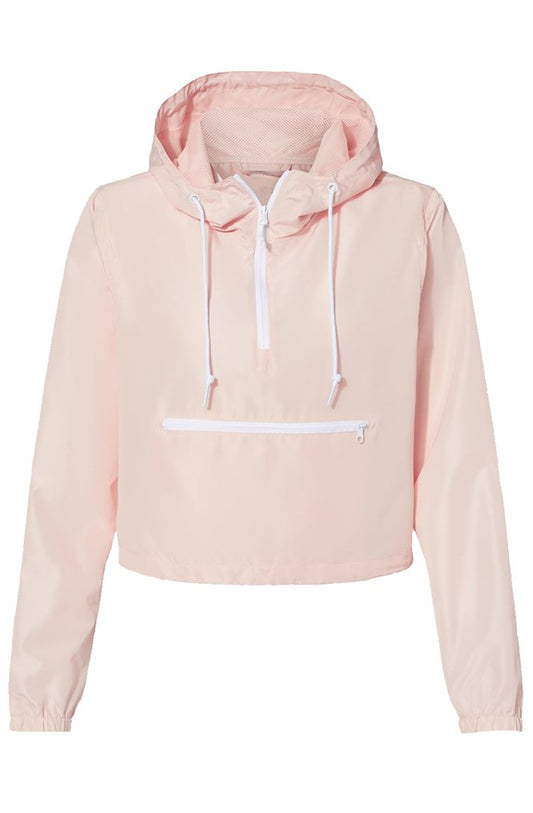 Lightweight Pullover Crop Windbreaker