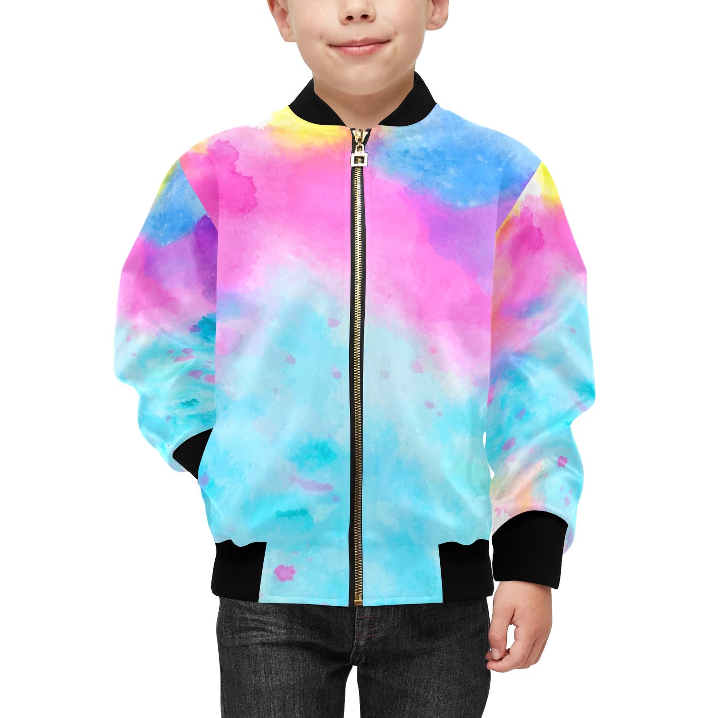 Kids' Bomber Jacket with Pockets (H40)