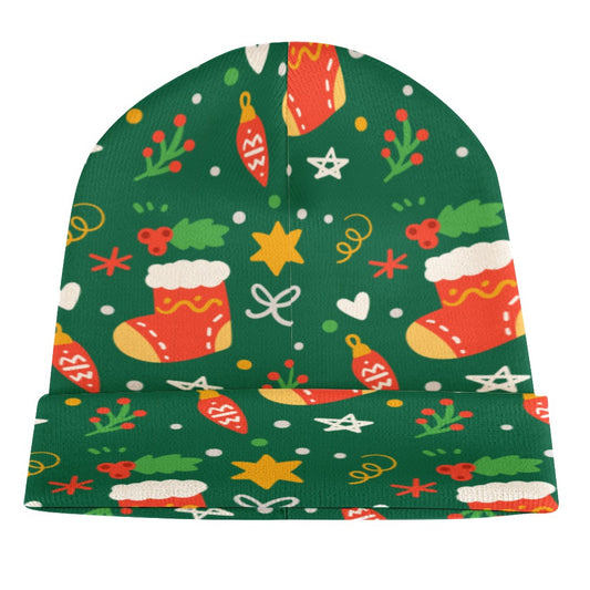 Christmas Print Knit Hat