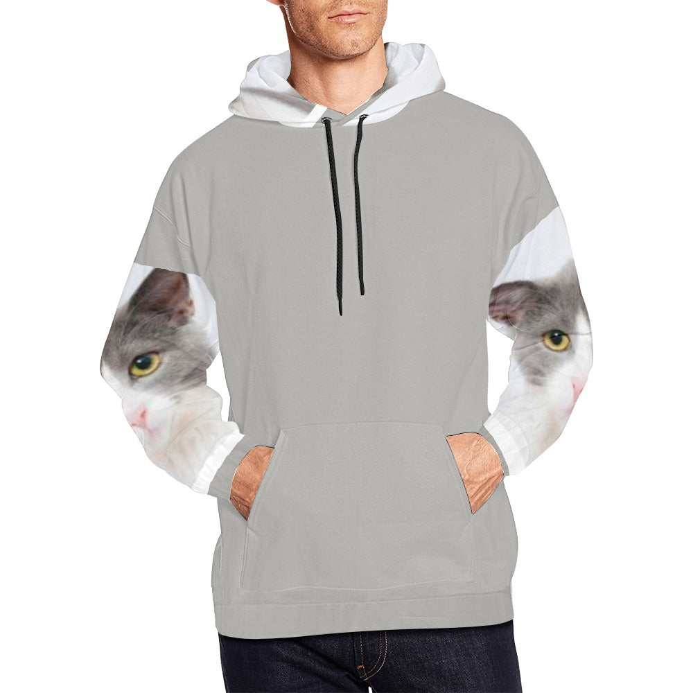 Men's Cat  Print Hoodie (USA Size)