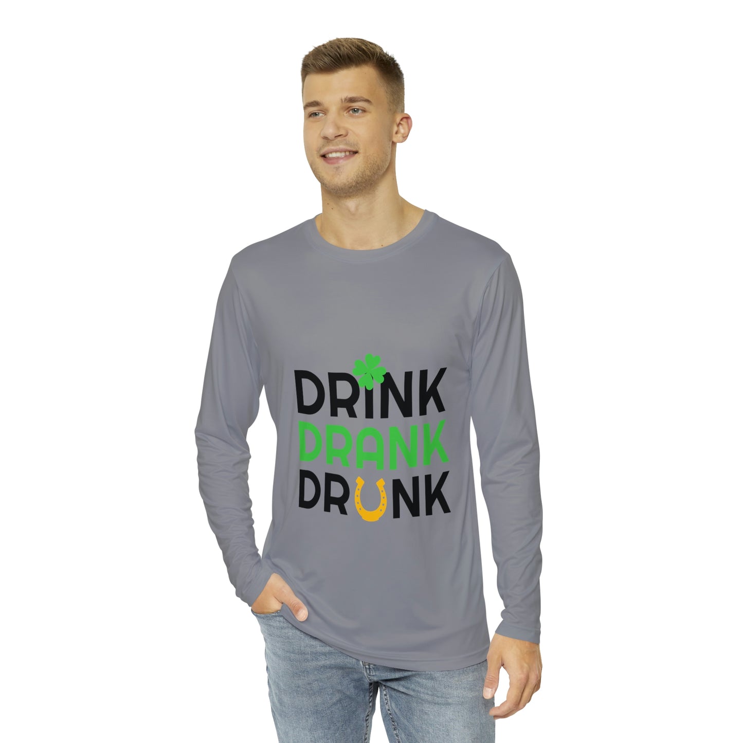 St. Patrick's Day Men's Long Sleeve Shirt AOP 1